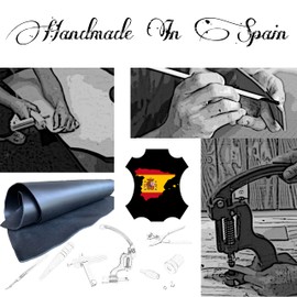 Handcrafted full-grain leather dog leash, handmade in Spain, for small, medium, and large dogs.