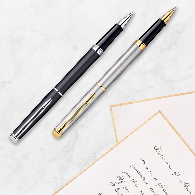 Waterman Hémisphère Rollerball Pen, Stainless Steel with Chrome Trim, Fine