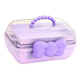 Caja de almacenamiento con pinzas para el cabello para niños con 3 niveles de moño para recepción de computadora para niñas, accesorios para el cabello para artículos