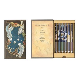 PILOT LJP150S4U-6CCG Gel Ink Ballpoint Pen, Juice Up, Classic Glossy Color, Limited Edition, Umi no Ikimono 6 Colors Set