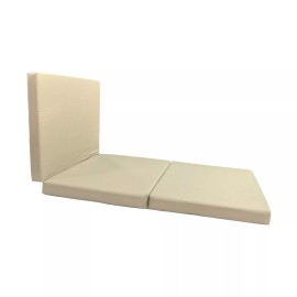 Danfuton Tan Trifold Foam Bed, Shikibuton, Foldable Ottoman Mat Sit Sleep 3 x27 x75