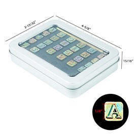 BESTNULE 27pcs Leather Stamps, Leather Stamping Kit, Leathercraft Stamping Tool Set, 26PCS Capital Letter Leather Stamps 6mm + 1 Stamping Handle for Leather Craft