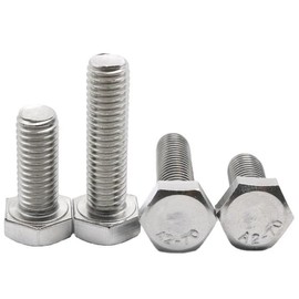M5-0.8x20mm Hex Head Cap Screw Bolts, External Hex Drive, Stainless Steel 18-8 (304), Full Thread,30 Pcs