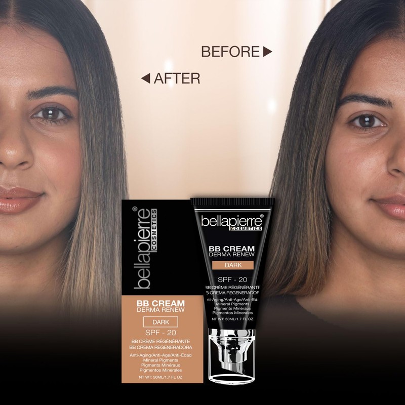 bellapierre BB Cream with SPF 20 - Tinted Sunscreen, Concealer,