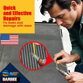 AM WORLDWIDE Stic-Tite Aluminum Radiator Repair Tool - Radiator Repair Epoxy Solder for Leaks and Damage - Durable, Heat-Resistant, All Radiator Types - 2 Pieces, 54” Each