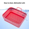 2Pcs Fryer Liner Heat Resistant Silicone Groove Design Easy to