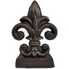Lulu Decor 100% Cast Iron Fleur De Lis Door Stopper,