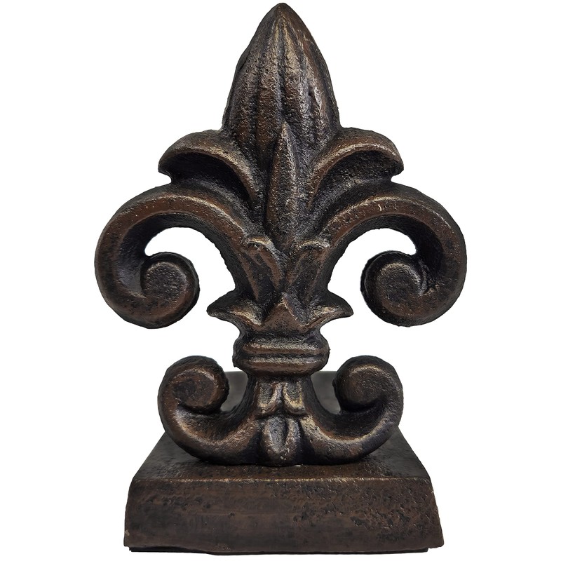 Lulu Decor 100% Cast Iron Fleur De Lis Door Stopper,