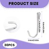 30 PCS S-Shaped Stainless Steel Hanger Clip-on Hook, Silver Wire