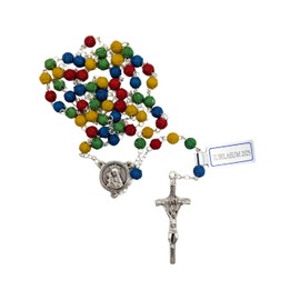 Multicolored Jubilee Rosary 2025, 19.5 inch Length, 8mm Beads, Pilgrims of Hope Design with Gift Box (Acrylic Beads)