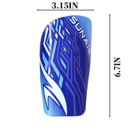 Soccer Shin Guards, Adult Youth Lightweight Shin Guards for Soccer Games to Protect Legs (1 Pair) (Blue, M)