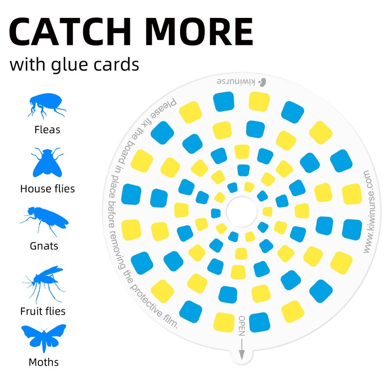 Kiwinurse Flea Trap Refills Glue Boards for UVLA1005, Upgraded Super
