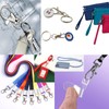 50pcs Gun Black Swivel Snap Hooks with Split Key Rings