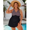 Blooming Jelly Women Plus Size Swim Dress Swimsuit One Piece
