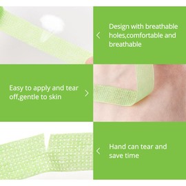 Lunamoon 4 Rolls Eyelash Tape, Eyelash Extension Tape with Dust Protection Plate, Eyelash Tape, Insulation Micropore Lash Tape, Eyelash Tape for Eyelash Extension (Band Green x 4)