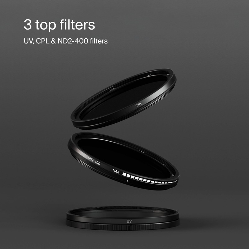Urth 40.5mm 3-in-1 Lens Filter Kit — UV, Circular Polarizing
