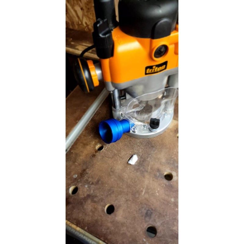 Triton Tra001 router dust port to 2 1/2" hose screw