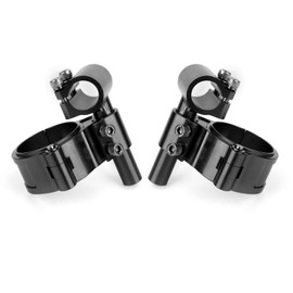 MAD HORNETS Universal Motorcycle Adjustable Rotatable Billet CNC Aluminum Clip Ons fork Tube Handlebar Kit 37mm Black