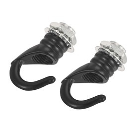 MECCANIXITY Alloy Ceiling Hook Fixtures Accessories 23mmx31mm for Chandelier Ceiling Pendant Light Plate, Black Pack of 2