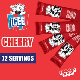 ICEE Singles To Go Water Drink Mix - Powder Sticks, 12 Boxes with 6 Packets Each - 72 Total Servings, Cherry, Pack of 12