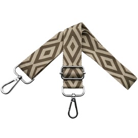Adjustable Shoulder Strap for Bags Bag Straps for Changing Shoulder Strap Shoulder Strap Width 3.8 cm with Silver Carabiner for Women Crossbody Shoulder Bag DIY Accessories Khaki Dark V11