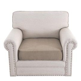 H.VERSAILTEX Suede Armchair Sofa Covers Stretch Couch Cushion Covers Slip Covers for Sofas/Couches Thick Soft Couch Cover for Dogs Washable(1 Piece Chair Cover, Sand)