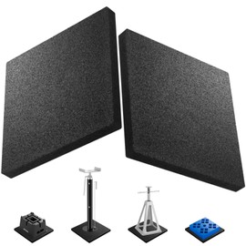 BOYISEN Leveling Jack Flex Pads - 8.5" Rubber Jack Pads Non-Slip and Prevent Sinking Great for RV Camper Travel Trailer on Gravel Uneven Terrains (2-Pack)