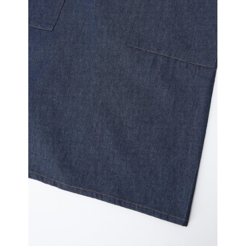 Edwin Apron with Two Stage Adjustable Back Button, Denim H-Shape,