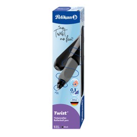 Pelikan 946962 Twist Rollerball Pen in Folding Box, Universal for Right- and Left-Handed Users, Black