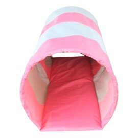 ryh Túnel Con Colchoneta De 4 Secciones Para Gateo Perla-rosa