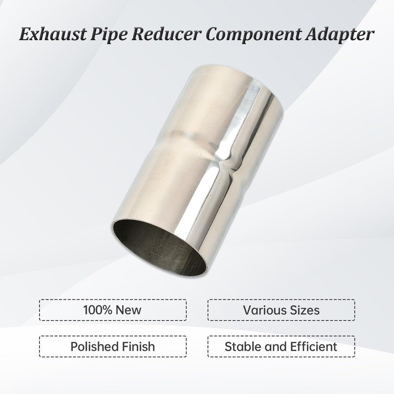 Polished Stainless Steel 2.125'' ID to 2.125'' ID Exhaust Adapter,Exhaust