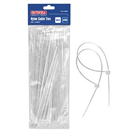 Faithfull CT300W Cable Ties White 300 x 4.8mm (100 Pieces)