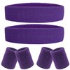 IMAGERIO 6 Pieces Sweatband Set Sports Headband Wristband Set, Moisture