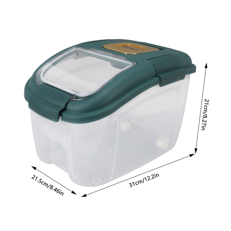 Rice Storage Box with Clear Cover Insect Proof Large Capacity