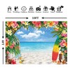 Msocio 10x8ft Polyester Summer Beach Seaside Backdrop Hawaiian Tropical Palm