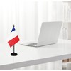 France Desk Flag Set, 2 Pack French Table Office Flags,