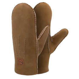 Rohn Moden Arber Lambskin Mittens - Luxury Mittens for Men and Women, Made from 100% Soft Spanish Merino Sheepskin in Elegant Colour Camel, camel