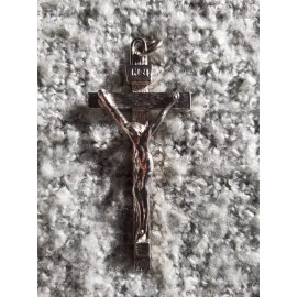 Large Silver Plated Cross Crucifix Pendant