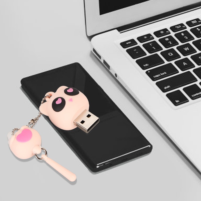 Cartoon USB Flash Drive Kitten Style USB2.0 Interface Plug and
