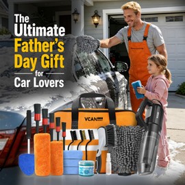 Car Cleaning kit, Car Interior Detailing kit with 10000pa Car Vacuum Cleaner, Detailing Brush Set, Wheel Brush, Windshield Cleaner Tool, Complete Auto Accessories for Men, Women