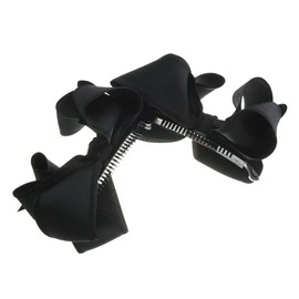 Vingtaine H7167-BK Volume Ribbon Banana Clip, Basic Elegant, Multi-Layered Ribbon, Gorgeous Hair Clip, Hair Accessory, Black