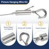 uxcell 6pcs Picture Hanging Wire Kit, 0.5m x 1.5mm Heavy