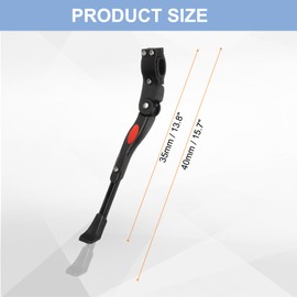 sourcing map Back Bike Kickstand Aluminium Adjustment Bicycle Single-Side Kick Stand Rear Mount Bikes Support Racks for 22-26 Inch Wheel, Black