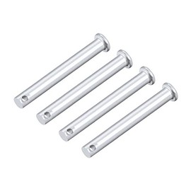 sourcing map Clevis Fork Bolts Single Hole Flat Head Galvanised Solid Steel 8 mm x 80 mm Pack of 4