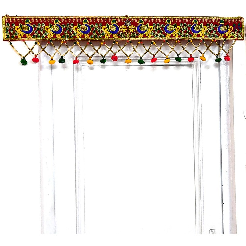 Guirnalda de puerta multicolor Toran Bandhanwal India