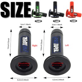 GZLCEU Pack of 6 Handlebar Grips Motorcycle Rubber Moped Handlebar 22 mm Universal Non-Slip Modification Accessories for Scooter (3 Styles, 120 x 62 mm)