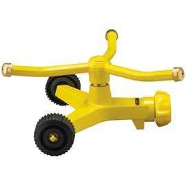 Nelson Three-Arm Square Pattern Spray Whirling Sprinkler with Metal Wheel Base 50231