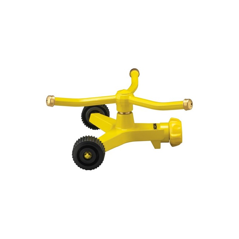 Nelson Three-Arm Square Pattern Spray Whirling Sprinkler with Metal Wheel