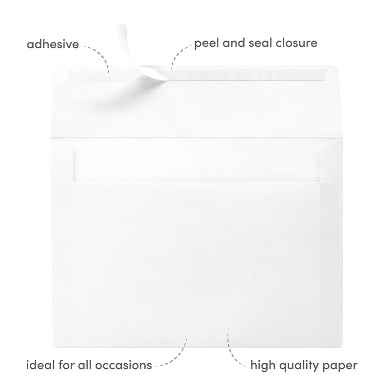 A7 Invitation Envelopes 40 ct pack, sized 5.25 X 7.25