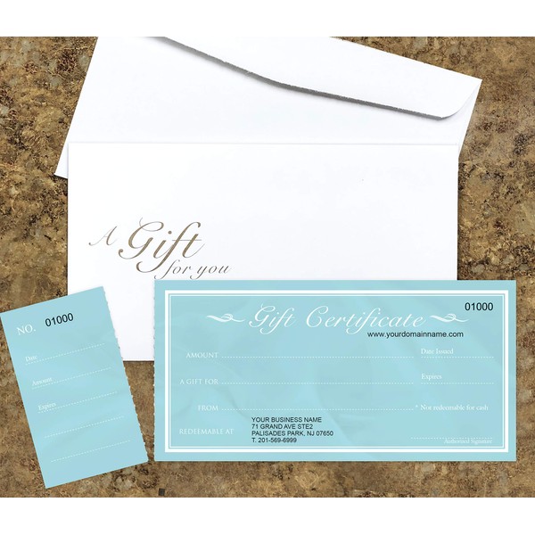 Custom Gift Certificates For Business - Add Your Store Name